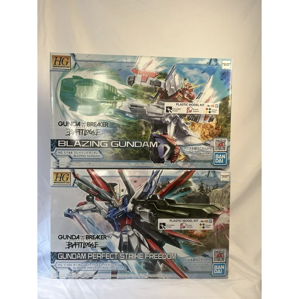 Set of 4 Bandai HG Gundam Model Kits Exia Wing Zero‎ Blazing